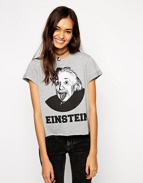 Image 1 of ASOS Boyfriend T-shirt with Einstein Print